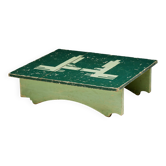 Green Art Populaire Side Table, France, 19th Century