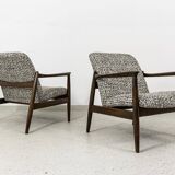 Pair of vintage armchairs GFM-64 by Edmund Homa, GFM, Poland, 1960s
