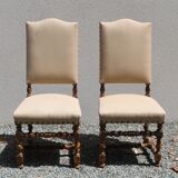 Paire de chaises Louis XIII