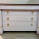Empire Commode 19th Century - Couture Redesign "Marshmallow" & Gold Leaf
