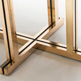 Red brass lacquered table  1970
