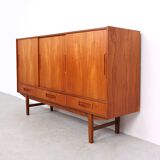 Danish design teak highboard with drawers, 1960s