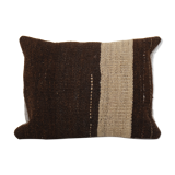 12" x 14" ethnic goat hair lumbar kilim pillow cover from anatolian, organic pillow cover, bohemian