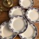 Service 6 plates vintage earthenware