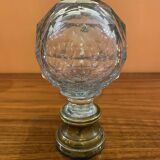 Antique faceted crystal ramp ball.