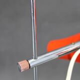 Lampe de table en chrome rouge Josef Hurka, Tchécoslovaquie années 1970