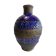 Pot vase terre cuite vernissée decor laiton
