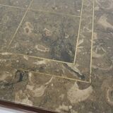 Mid-century fossil stone coffee table