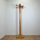 Freestanding pine coat rack with articulated arm, 1970/80 MCM