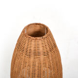 Paire de lampes de table mid century avec stores en osier by LYFA