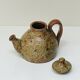 Vintage glazed ceramic sculptural teapot from the 1970s.