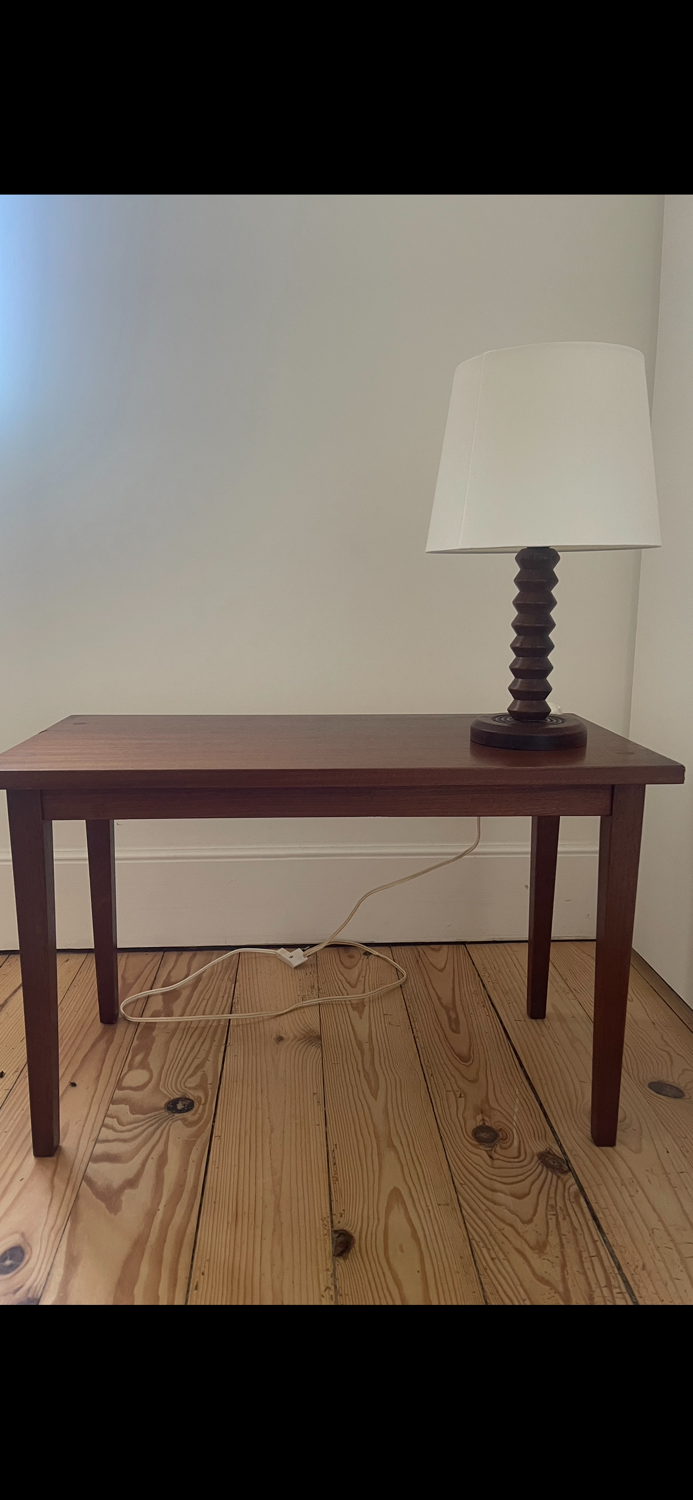 Modernist turned wooden lamp