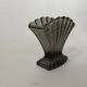 Art Deco Smoked Glass Shell Vase