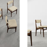 Mid-century modern scandinavian teak dining chair, 1960s, set of 4