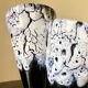 Double blue Fat Lava vase