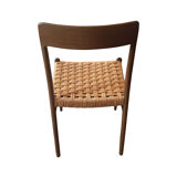 Set of 6 chairs rattan and mahogany N.Otto Moller