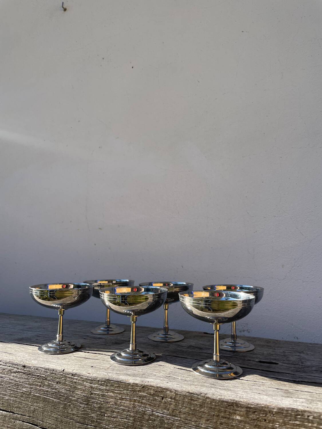 6 Rémy Letang stainless steel cups