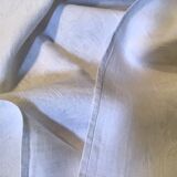 Square linen tablecloth marked RA