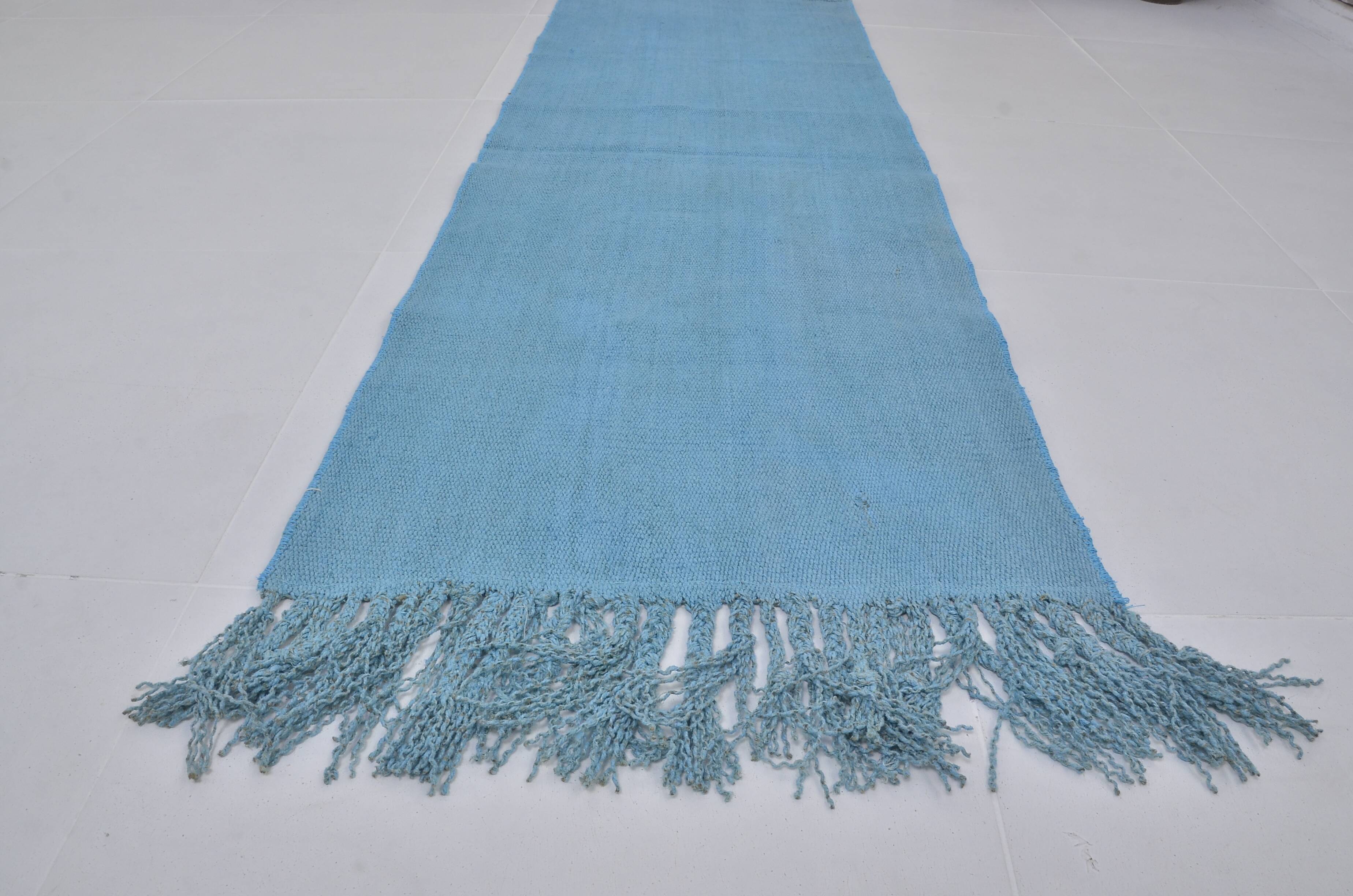 Blue Vintage handmade Hemp Runner sku 3911