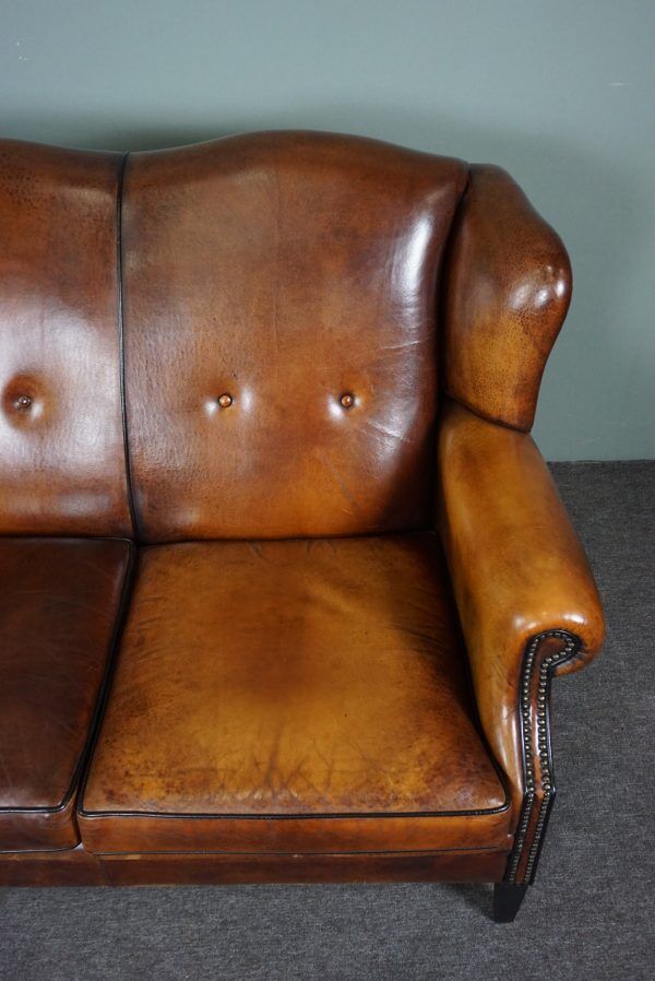 Comfortable 3-seater sheepskin sofa