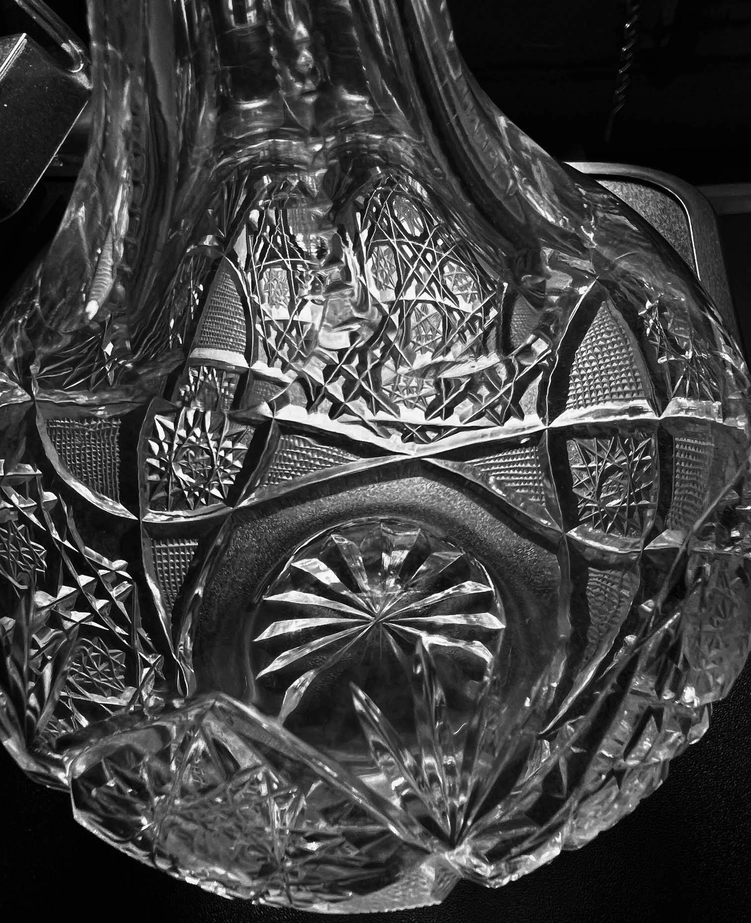 Vintage Cut Crystal Glass Carafe, 1960