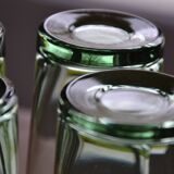 4 glasses for orangeade/rattan cases