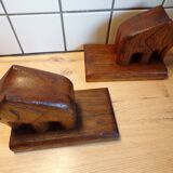 Paire de serre-livres éléphant art déco