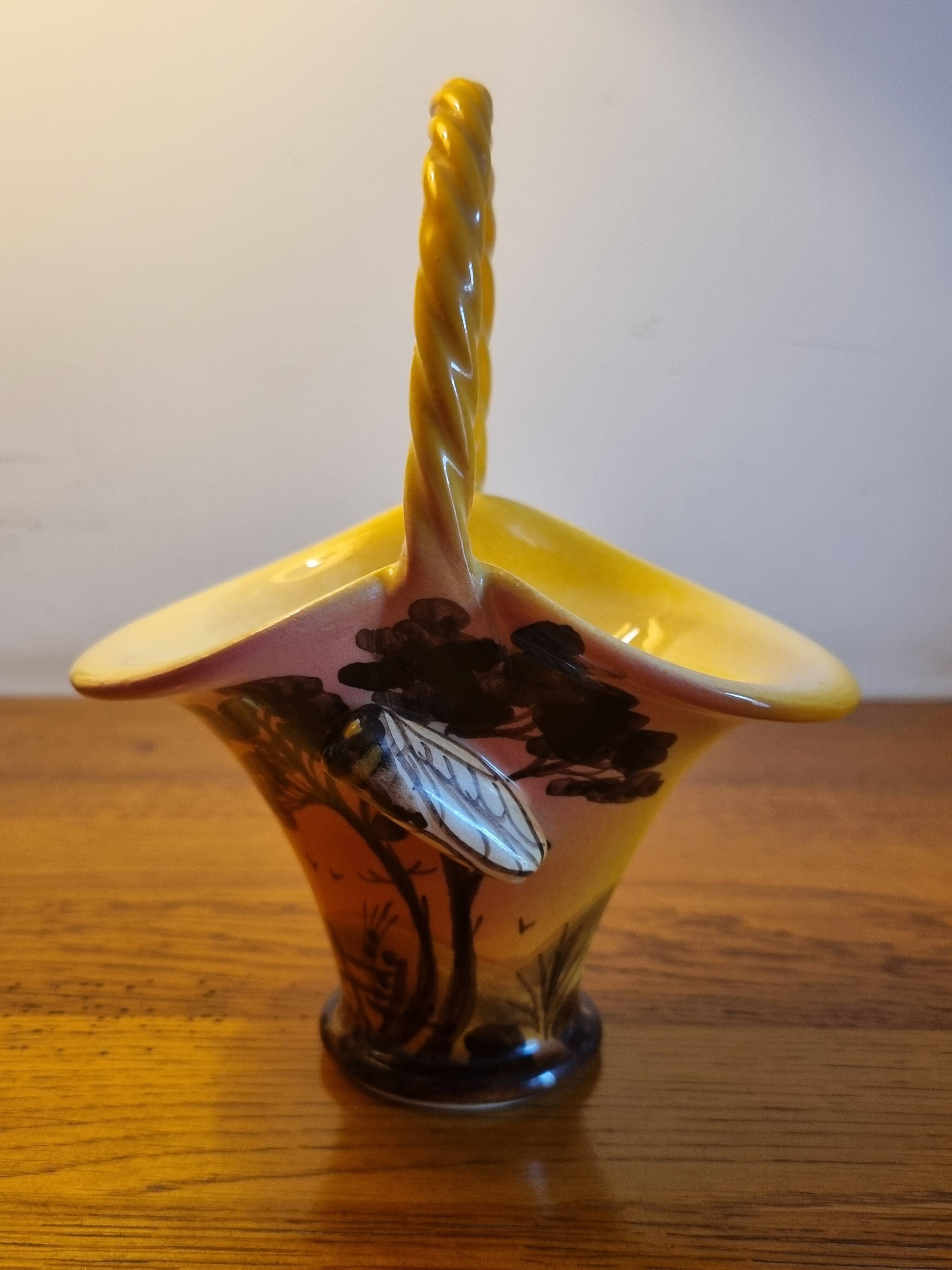 coupe corbeille en céramique modèle provençal avec cigale