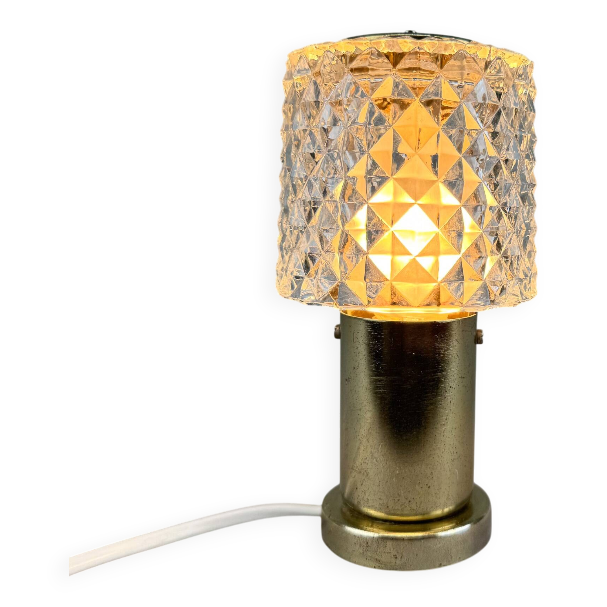 1970s Glass Table Lamp by Kamenicky Senov, Czechoslovakia