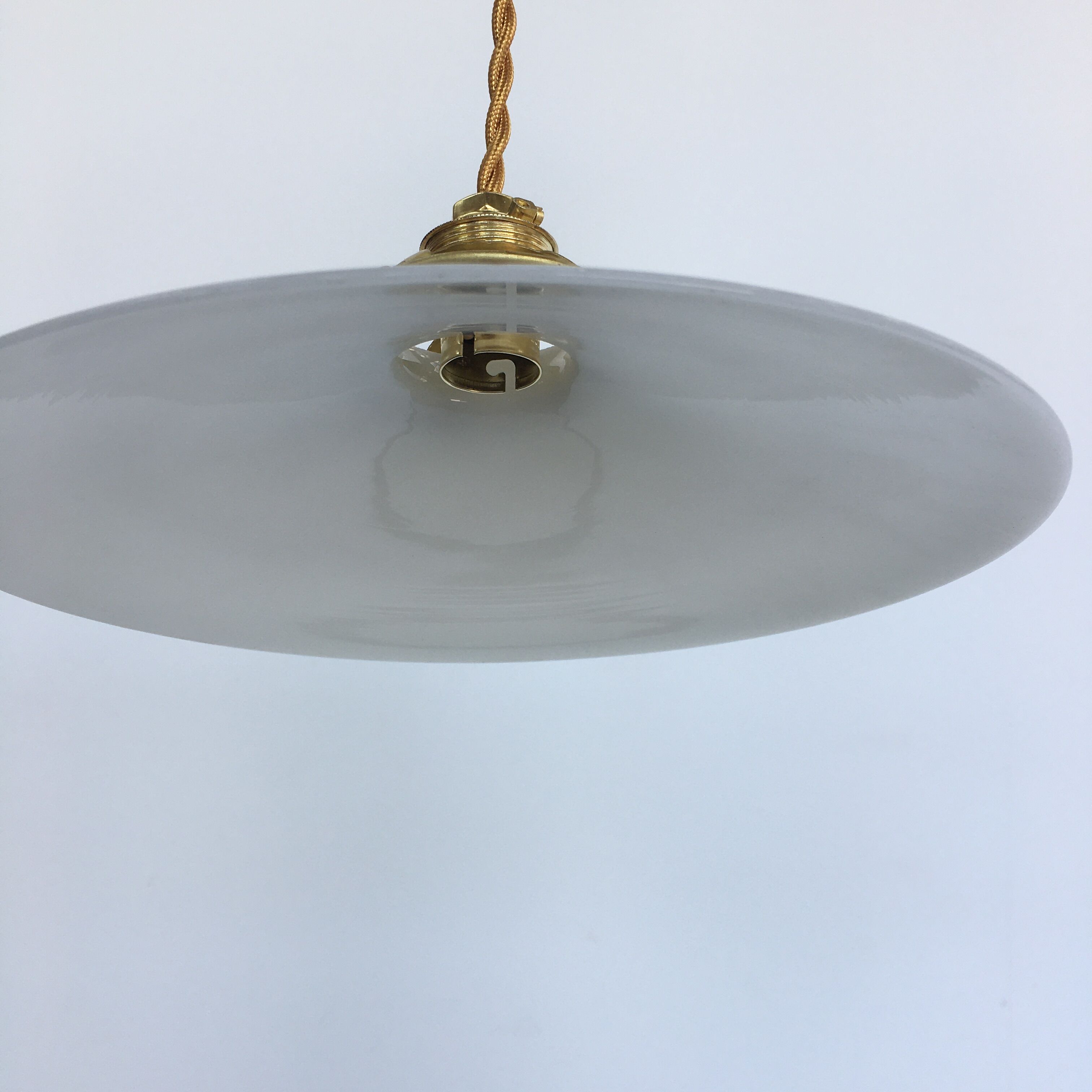 White opaline hanging lamp