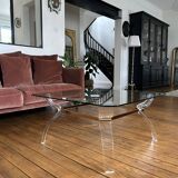 Glass coffee table