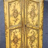 Curved wardrobe painted with floral decoration - late 19th century - Venetian style/XV