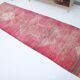 Super Soft Pink & Red Vintage Runner Rug, 95x302Cm