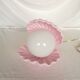 Pink shell and opaline pearl lamp, Saint-Jacques, France, 1970
