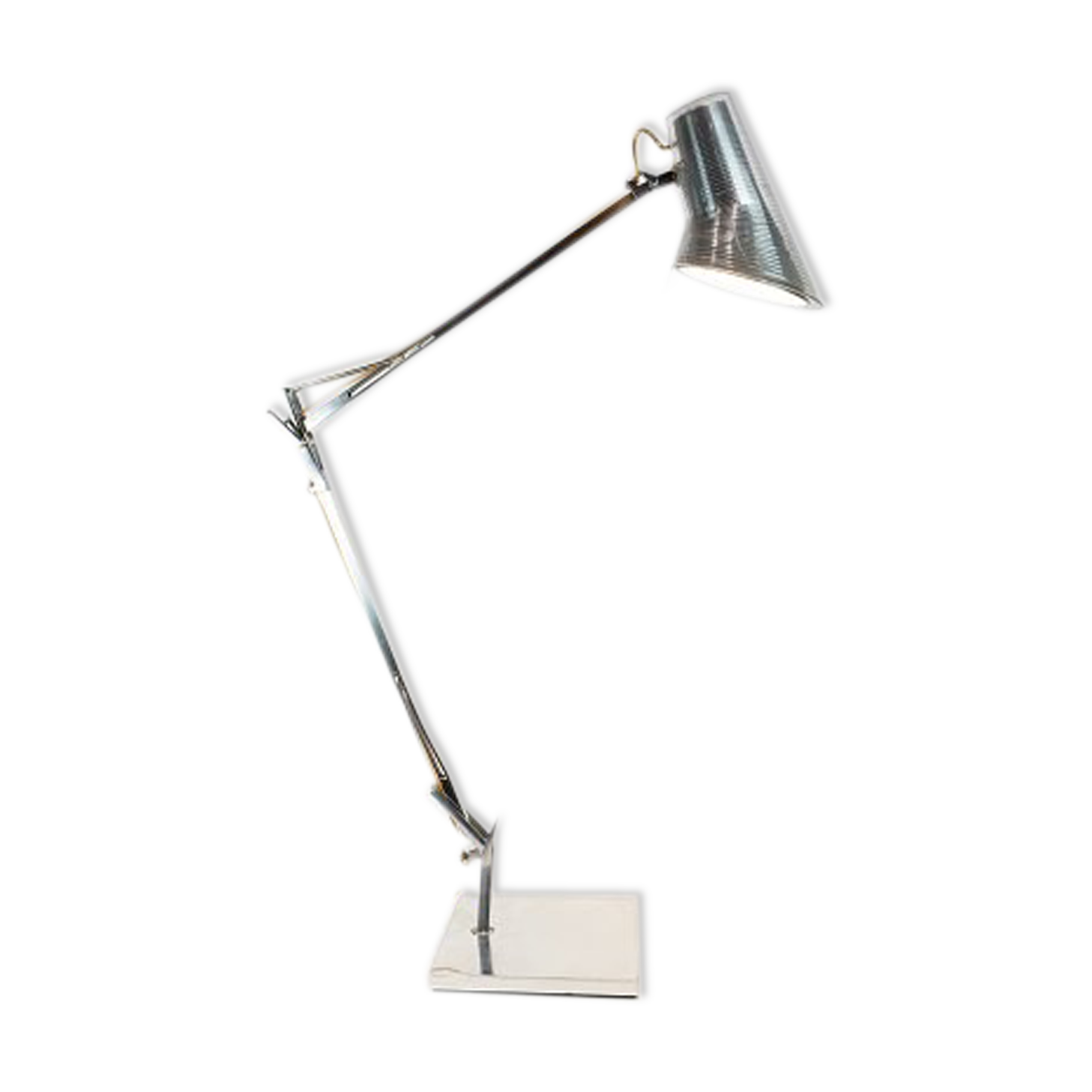 Table lamp of stainless steel and of italian design by Flos