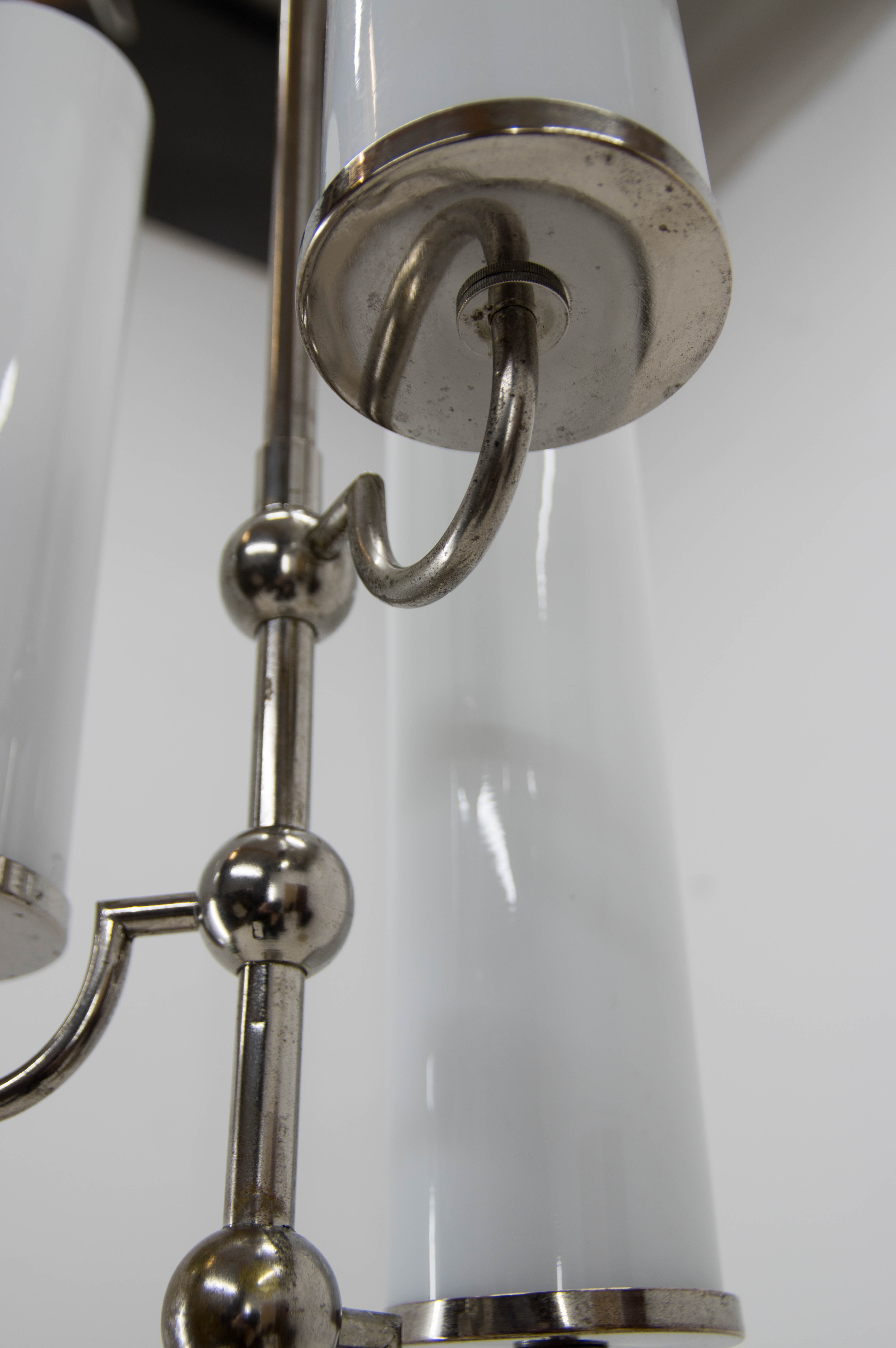 Art deco tubular chandelier, 1930s