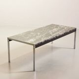 Kho Liangh Black Marble and Brushed Steel Coffee Table by Artifort 1960s