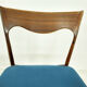 Set of 3 roseood "AWA"dining chairs, the Netherlands 1950's
