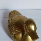Vintage solid brass duck