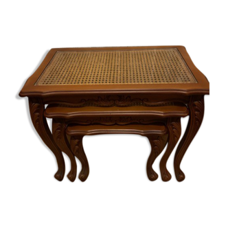 Set of 3 tables trundles regency style