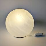 Lampe boule vintage Honsel en verre dépoli, effet lune