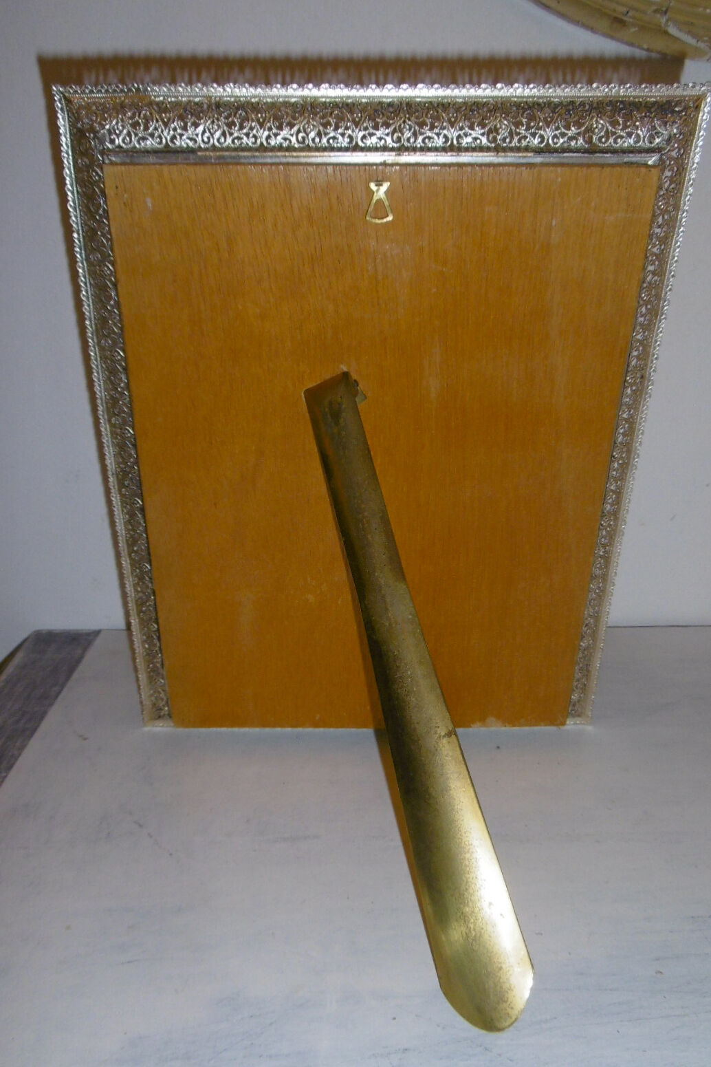 Silver metal frame of the 50s