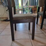 Vintage baumann chairs from the 60s upholstered. set of 6 antique chairs stamped bauman
