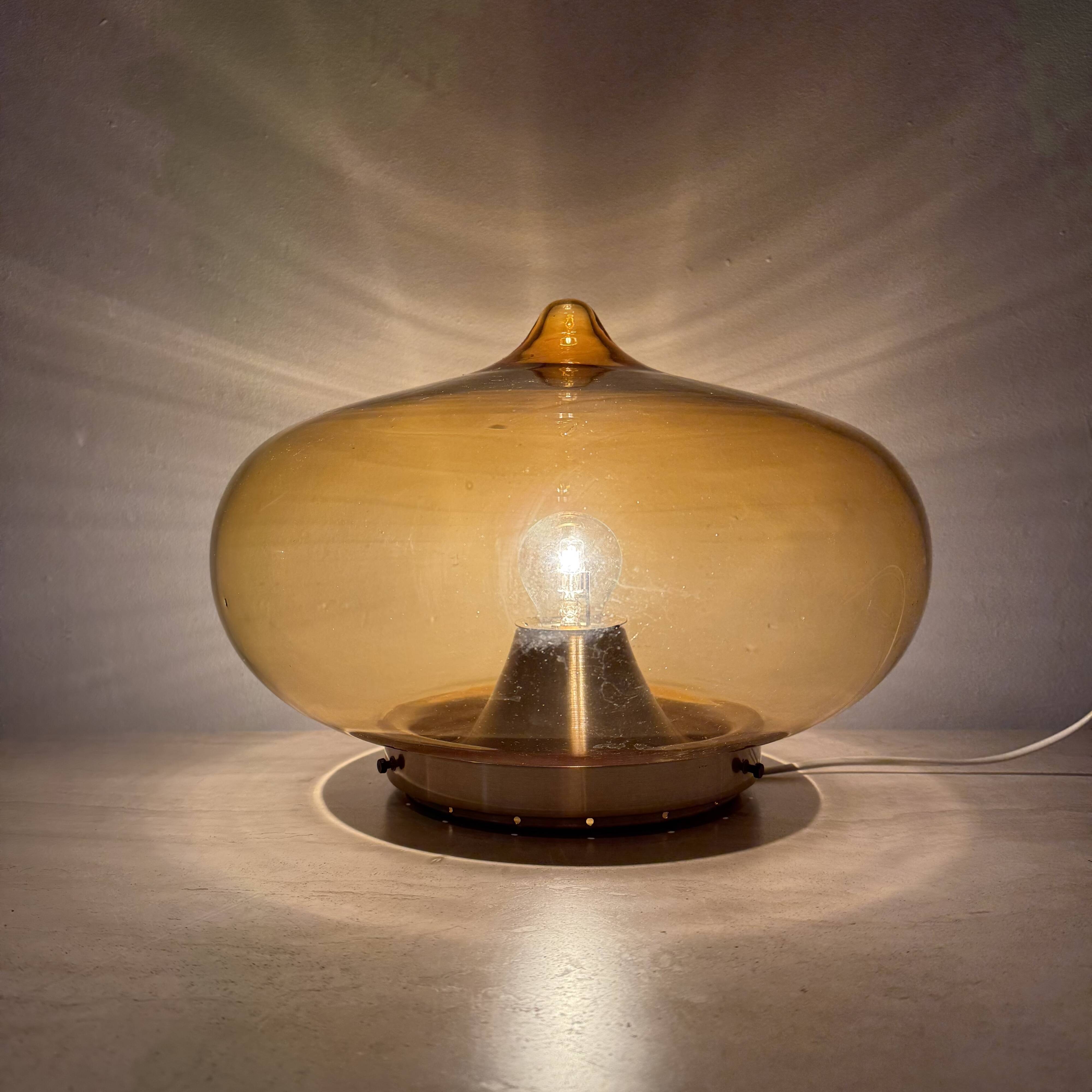 Plafonnier en verre Dijkstra du milieu du siècle, Space Age, années 1970