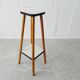 Plant stand made of wood and formica with two shelves, flower column