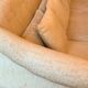 3-seater Louis XV style sofa in off-white cream fabric