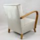Fauteuil en velours beige allemand Art Déco, années 1960