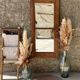 Hanging wooden mirror