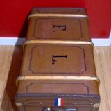 Arched fawn mail trunk 1920s - 100 x 54 x 46 cm
