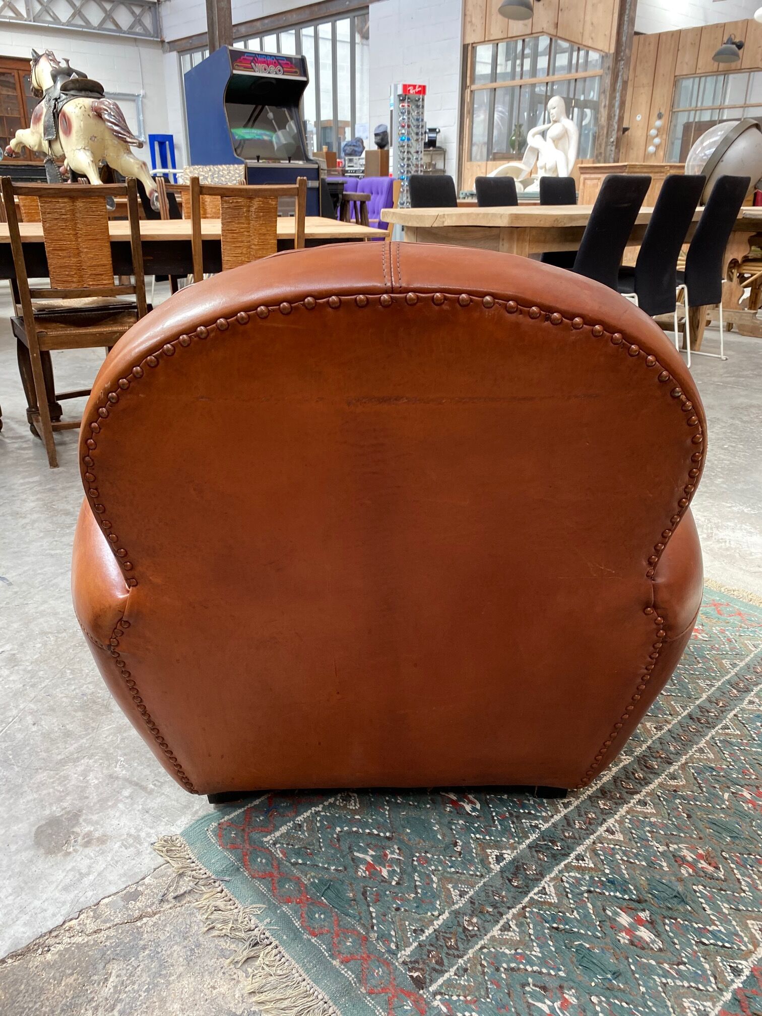 Leather club chair